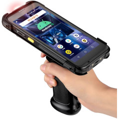 Android Barcode Scanner with Pistol Grip, Android 11, Wi-Fi 6 MUNBYN Mobile Computer Handheld PDA 5.5 Inch Data Terminal 3+32GB Bluetooth GPS 1D 2D QR Barcode Scanner IPDA086P