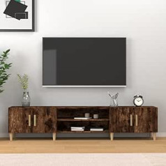 FIRBNUS TV skapis kūpināts ozols 180 x 31,5 x 40 cm Koka kompozītmateriāla bufete Koka bufete Rūpnieciskā Wonzimer Mēbeles TV dēlis Lowboard Koka TV skapis TV skapis TV skapis Koka