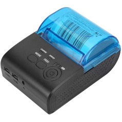 Garsent mini termiskais printeris, USB + seriālais bezvadu mobilais čeku printeris, USB čeku printera čeku printeris ar lādētāju 9 V / 1,5 A operētājsistēmai Android, 110–240 V (ES)