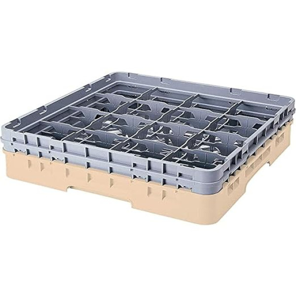 Cambro 9S318 kameras, polipropilēna statīvs 14,9 cm diametra kātam un tvertnēm, bēšs, 1/1 izmērs, 9 nodalījumi, 9,2 cm augstums, 5 g.