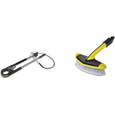 Kärcher TLA 4 Telescopic Jet Tube (for Kärcher Pressure Washers K2 to K7), Black & WB 60 Soft Washing Brush for Cleaning Large Areas (Fits Kärcher Pressure Washers K 2 to K 7)