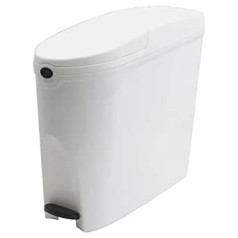 20L Sanitary Trash Can Slim Washroom Toilet Hygienic Disposal Pedal Bin for Women and Baby Hygiene 20L White