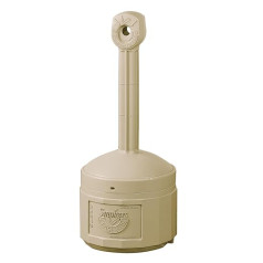 Justrite 26800 High Density Polyethylen (HDPE), Waffenstillstand Zigarette Butt Köcher, 4 Liter Kapazität, 5670, beige, 1