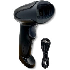 Barcode Reader 1D/2D - with USB Cable for PC, Mac, Laptop, NSL5 - Portable - QR Barcode Reader/Image Converter (PDF417, QR, Data Matrix) - POS VALLEY