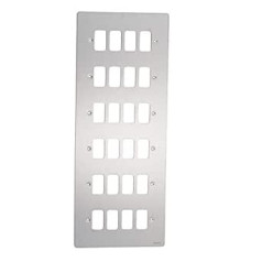 Schneider Electric GUG24GSS Ultimate Flat Plate 24 Gang Plate ar montāžas rāmi no nerūsējošā tērauda