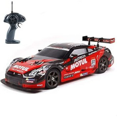 Makerfire Super GT RC sporta sacīkšu drifta automašīna 1/16 tālvadības automašīna pieaugušajiem, dāvanas bērniem, 4 WD RTR transportlīdzeklis ar 6 akumulatoriem un drifta riepām — sarkans