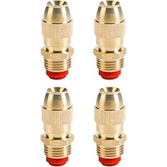 4 Stück Heavy-Duty Brass Twist Schlauchdüse Nebeldüsen Messing Mister Düsen Nebeldüsen priekš Patio Mister System āra dzesēšanas sistēma Garden Water Mister