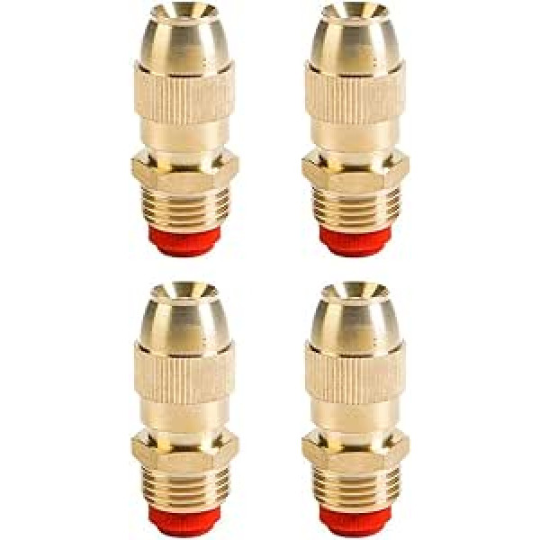 4 Stück Heavy-Duty Brass Twist Schlauchdüse Nebeldüsen Messing Mister Düsen Nebeldüsen priekš Patio Mister System āra dzesēšanas sistēma Garden Water Mister