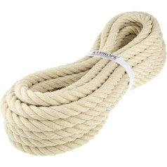 'Poly Hemp Rope, Poly Hemp Rope 20 m 20 mm, 4-strand, Twisted, Grade A 