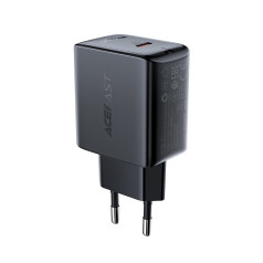 Acefast Ātrs USB-C 20 W barošanas lādētājs, melns