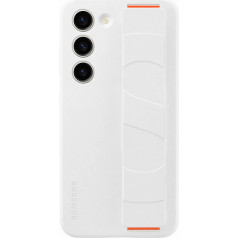 Samsung Силиконовый чехол с ремешком для Samsung Galaxy S23 Silicone Grip Cover, белый