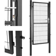 Dārza ieejas vārti izgatavoti no tērauda, 105 x 231 cm
