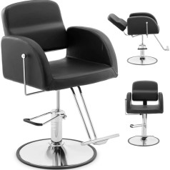 Косметическое парикмахерское кресло Physa YOXALL с подставкой для ног - черный