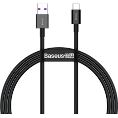 Улучшенный кабель для Huawei USB — USB-C 11В/6А SuperCharge 1м — черный