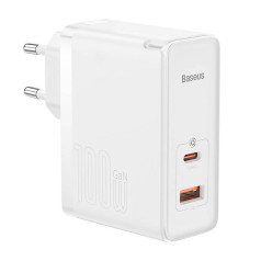 Baseus GaN5 Pro Adapteris / Lādētājs USB-C / USB / 100W / 1m kabelis