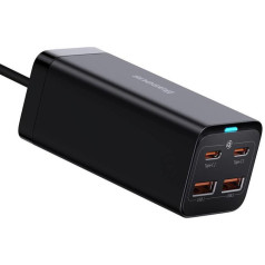 Baseus GaN3 Pro Lādētājs PD / 65W / 2x USB-C / 2x USB  + USB-C - USB-C Kabelis