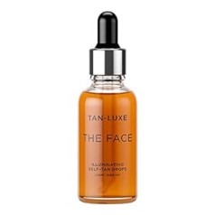 Tan Luxe THE FACE pašiedeguma pilieni gaiši/vidēji (30 ml) - pievienojiet sauļošanās pilienus ādas kopšanai, lai iegūtu pielāgotu sejas iedegumu