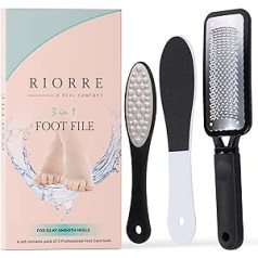 Diorre Professional Foot File — augstākās kvalitātes 3 in-1 pedikīra pēdas, pīlings, skruberis un papēžu skrāpis mīkstiem un gludiem papēžiem