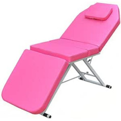 Shzicmy mobilais masāžas galds, 3. zonas masāžas gulta, saliekams masāžas galds, kosmētiskais atpūtas krēsls, skaistumkopšanas salona gulta masāžai (rozā)