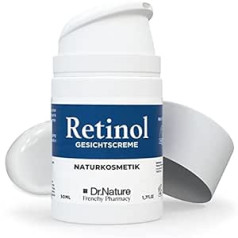 Dr.nature Frenchy Pharmacy Retinola pretnovecošanās krēms sievietēm un vīriešiem Nakts krēms jutīgai ādai Natural Cosmetics nakts krēms 99% dabīgas izcelsmes pretgrumbu un pigmentu plankumu