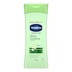 Vaseline 6 x vazelīna intensīvas kopšanas ķermeņa losjons - Aloe Soothe - samazina sausu, plaisājošu ādu - 400 ml