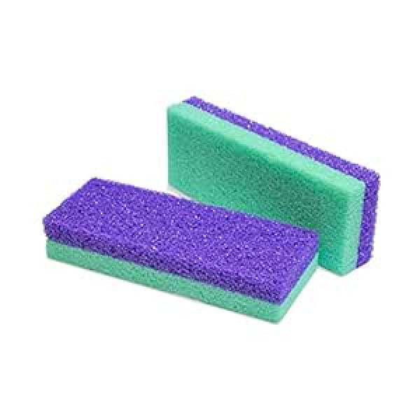 Maccibelle Salon Foot Pumice Stone and Scrubber for Feet and Heels, Callus and Dead Skin, Safely and Easily Removes Calluses and Rough Heels (2 Pack)