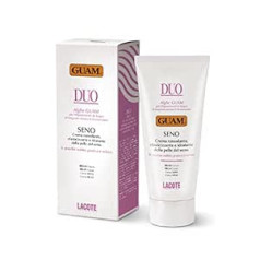 Guam , Duo Breast Cream, nostiprinošs, elastīgs un mitrinošs krēms krūšu ādai, nekavējoties mitrina, praktisks un ātrs, ražots Itālijā, 150 ml iepakojums