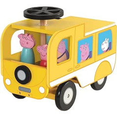 PEPPA PIG 160A Wooden Ride On Campervan, with Under-Seat Storage, Yellow, Age 3 Years+