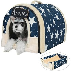 ANPI 2-in-1 pet house and sofa, machine-washable, anti-slip, foldable, soft, warm, dog, cat, rabbit, pet, nest, cave, bed, house with removable mattress, 3 sizes., large