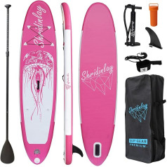 Shridinlay Aufblasbares Stand Up Paddle Board - Набор досок для SUP Доска для серфинга, премиум-комплект для SUP Paddelbrett с 3-TLG verstellbares Alu-Paddel, Hand pumpe für Jugendliche и Adult