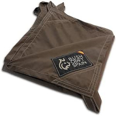 Bushcraft Spain Waterproof Tarp Cover, Brown, 3 x 3 m, for Survival, Camping or Camping (Mountain Brown)