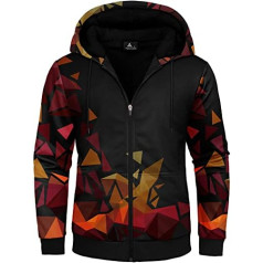 LLdress Sweatjacke Herren ziemas kapuce silta Kapuzenjacke flīsa Gefüttert Freizeit Jacke mit Reißverschluss