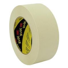 3M Masking Tape 301E - Crepe Masking Tape for Painting and Varnishing with Paper Carrier and Rubber Resin Adhesive in Beige - 24mm x 50m, 0.15mm - 36 Pack