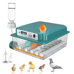 Hethya Fully Automatic Incubator for Chickens for 12-16 Eggs, Incubator Chickens with Automatic Egg Turning and Automatic Water Addition