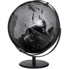 emform Juri galda globuss matēts melns metāls un plastmasa 300 x 360 mm
