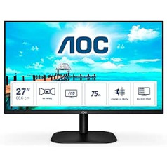 AOC 27B2DM — 27 collu FHD monitors (1920 x 1080, 75 Hz, VGA, DVI, HDMI) melns
