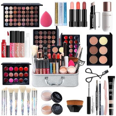 CHSEEO Make-Up Set Cosmetics Vanity Case Cosmetic Gift Set Lūpu spīdums Eyeshadow Concealer Palette Powder Lūpukrāsa grima paletes sejai, acīm un lūpām #3