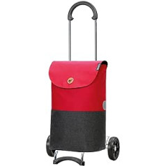 Andersen Scala Steel Shopper with Wheel Diameter 15 cm and 36 Litre Bag Ebba Red