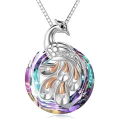 AOBOCO Цепочка с бабочкой/Слоном/Пандой/Стрекозой женская подвеска из стерлингового серебра с кристаллами ожерелье на юбилей, день рождения, 