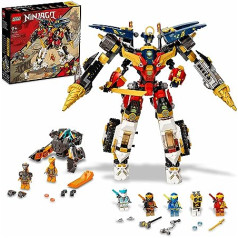 LEGO 71765 Ninjago Ultra Combo nindzju mehānisms, 4-in-1 rotaļlieta no 9 gadiem ar rotaļu automašīnu, reaktīvo dzinēju un tvertni, dāvanu komplekts ar transportlīdzekļiem un 7 figūrām