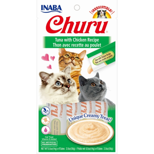 churu тунец с курицей - лакомство для кошек - 4x14 г