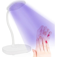 Aceshop Светодиодная УФ-сушка для ногтей, мини портативная лампа для ногтей, 12 Вт УФ-лампа для гелевых ногтей, вращающаяся на 360° светодиодная л