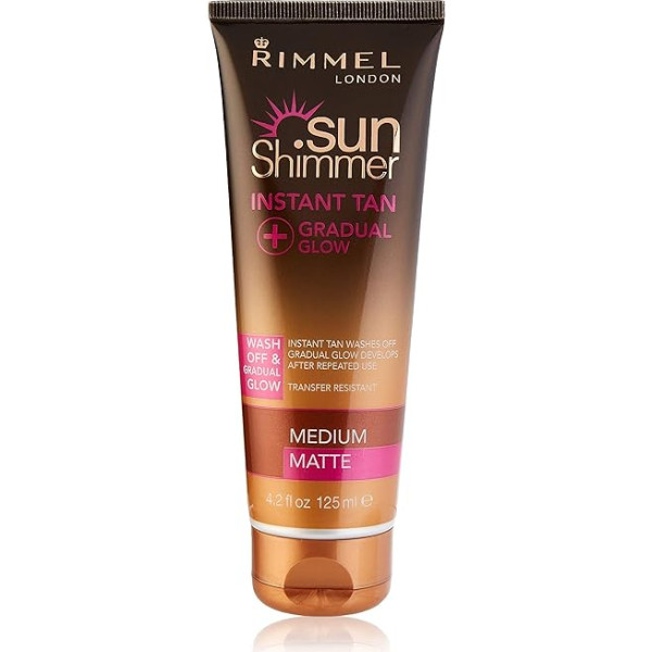 Rimmel Sun Shimmer Instant Tan + Gradual Glow Medium Matte 125ml