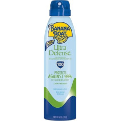 Banana Boat Sunscreen Ultra Defense MAX Skin Protect Ultra Mist Broad Spectrum Sun Care Sunscreen Spray - SPF 100, 6 Ounce