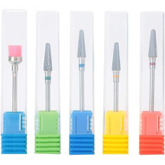‎Sonew Nail art drill bits, nail polish head made of tungsten steel has full functions for nail shaping, removing nail polish and manicure drill for nail grinding head for nail art