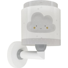 Dalber Children's Wall Light, Children's Lamp, Baby Dreams Cloud, Grey, 76019E, E27