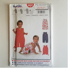 Burda modelis 9652 Kopējie izmēri 68-98 (izmēri 6M-3)