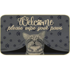 comfoyar Dekoratīvs durvju paklājs Cute Dog Door Mat Funny Animal Neslīdošs gumijas paklājs ārdurvīm un iekštelpām, dārza ieejai, pagalmam, 43 x 75 cm