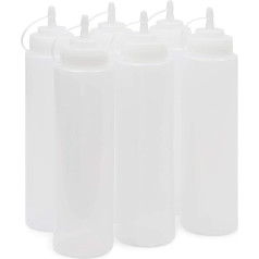 6 x Прозрачные пластиковые бутылки для выдавливания 900 мл