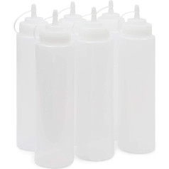 6 x skaidrūs plastikiniai 900 ml talpos buteliai